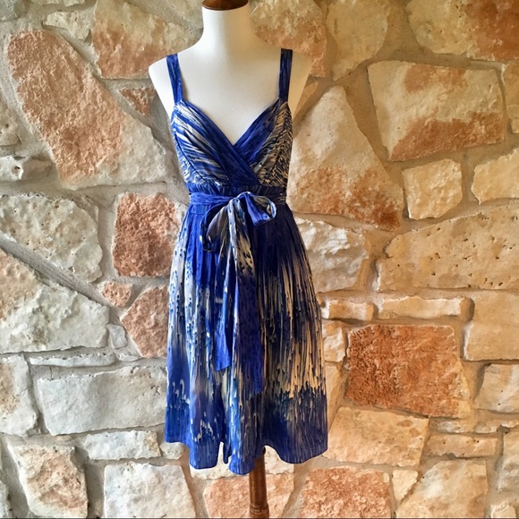 Anthropologie Dresses & Skirts - Anthropologie Lil Blue Silk Dress
